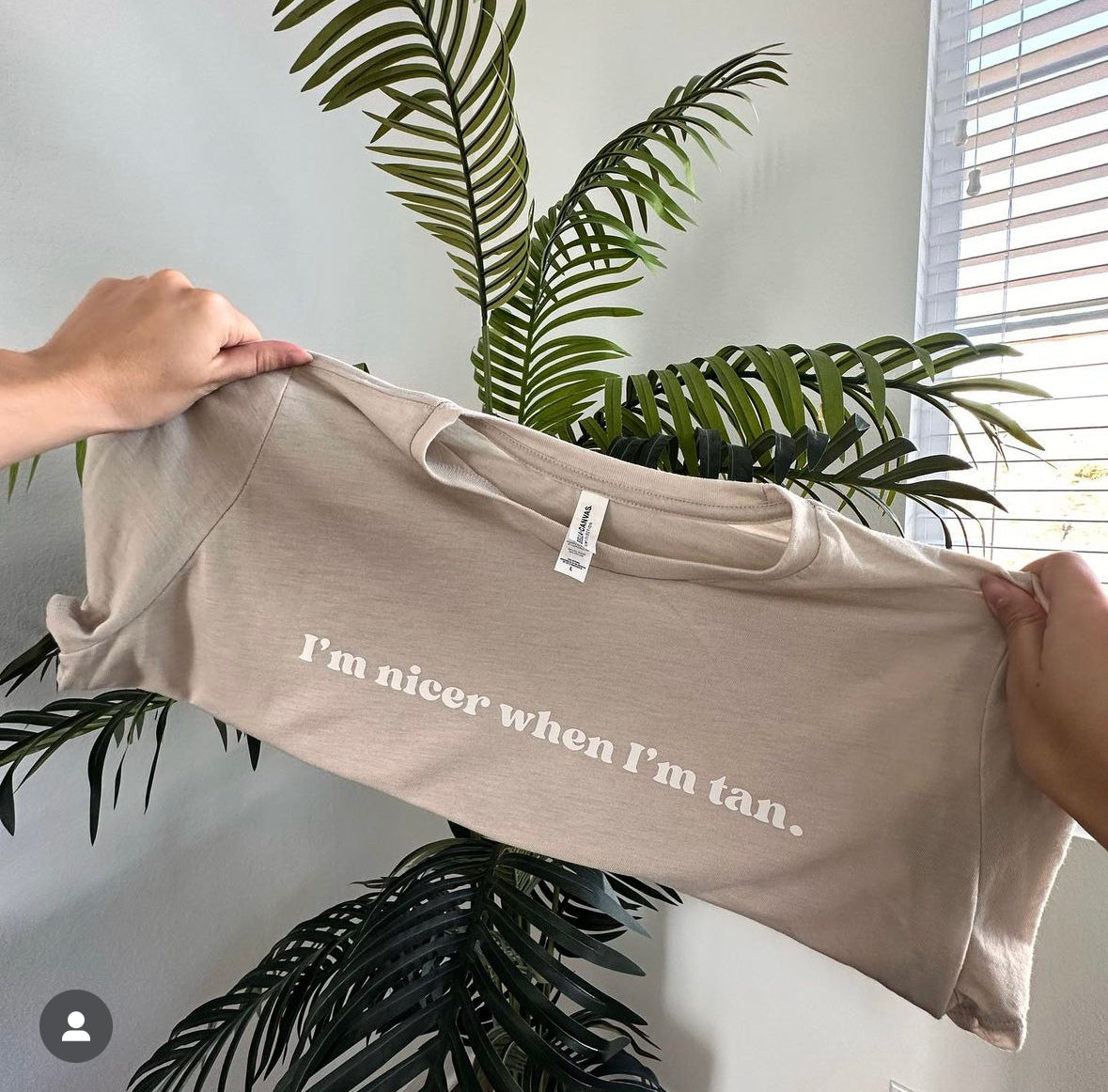 Bronze Bar | Tan Cropped T-Shirt